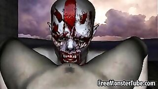 Foxy 3d Zombie Babe Getting Licked and Fucked Rough