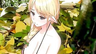 Busty Elf Babes Orgy and Boobjob