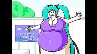 Miku Swimsuit Body Inflation Imbapovi and Thirdian