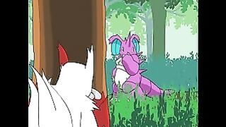 Pokemons indulging in hardcore sex session in the woods