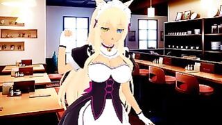 Busty Felicia from Darkstalkers gives perfect titjob to her futa ebony Coconut before being fucked hard