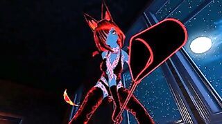 Hot Tattoo Glowing Succubus Gives Virtual Lap Dance