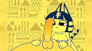 Ank  Ankha Rides Animation – A-nimal Crossing Porn Parody Xxx Artist Minus8