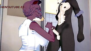 Beastars Furry Yiff Hentai – Legosi X Juno Jerk Off Boobjob & Anal With Sperm in Her Boobs and Ass
