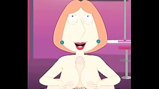 Lois Griffin titjob with her huge tits in the Family Guy porn