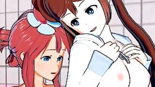 Horny Rosa gets banged by Futa Skyla in Pokemon porn