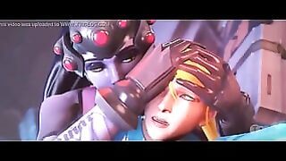 Futa Widowmaker and  Samus – Overwatch girls enjoying rough fucking