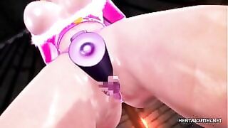 Cuffed 3d Hentai Sweetheart Gets Her Pussy Fucked Wild With a Dildo