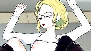 Glynda Goodwitch – nerdy MILF from RWBY fucked in her office