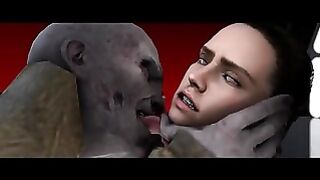 Rey Skywalker – Double penetrated by Kylo and Snoke, her first DP!