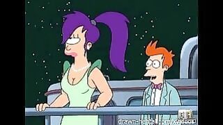 Leela Turanga – takes massive cock in her throat in Futurama porn action