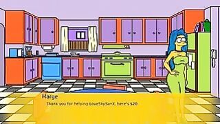 Lisa and Marge in classic The Simpsons porn game