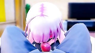 3D Anime Girl Sucks a Dick in Bed