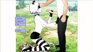 Deepthroat training with gorgeous busty cuties