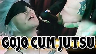 Satoru Gojo – cosplay guys wanking his cock in Jujutsu Kaisen style