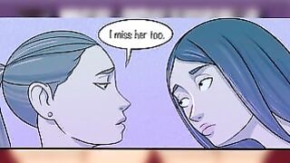 Romantic comic with Futa girl seducing her future girlfriend