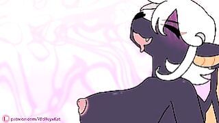 Furry Succubus Cartoon Threesome Animation