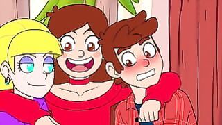 Gravity Falls Parody Cartoon Porn Part 1 Pussy Licking and Cowgirl Cock Riding
