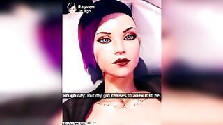 Horny teen enjoys futa cock pounding her from every position in Snapchat hentai porn video