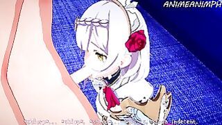 Genshin Impact Noelle Sucks a Huge Dick Sperm in Mouth