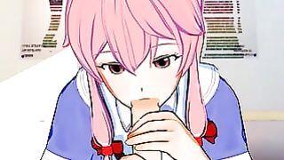 Yuno Gasai – Cute teen makes this cock cum multiple times in Future Diary hentai porn