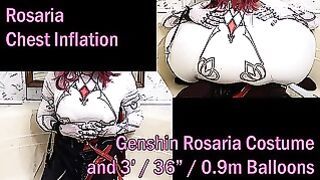 Rosaria – Wild girl from Genshin Impact in real life giant breast inflation
