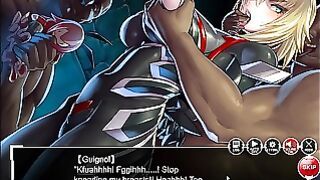 Taimanin  – Cute FUTA ninja gets penetrated from behind by a massive dick