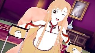 Yuuki Asuna – Redhead teen lets you fuck her in Virtual Reality in  Sword Art Online VR hentai porn
