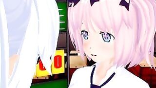 Yagyu and Hibari – Lesbian virgins play with their mesmerizing teen bodies