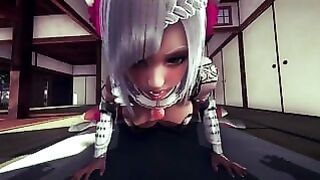 Noelle – Horny teen moans while being drilled by a huge dick in Genshin Impact hentai porn