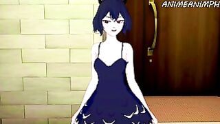Secre Swallowtail – Virgin teen fucks a cock for the first time in Black Clover hentai porn