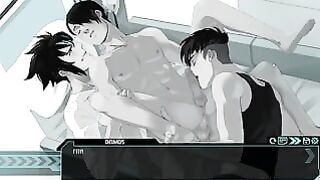 Three guys meet for a wild gay fucking