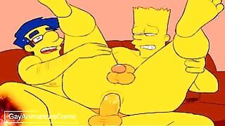 Bart and Milhouse – Older best friends fuck each other’s asses in The Simpsons hentai porn