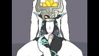 Midna – Little bitch gives the perfect thighjob in Zelda hentai porn