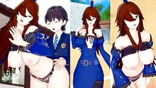 Mei Terumi – Busty lady meets a huge dick on the playground in Naruto hentai porn
