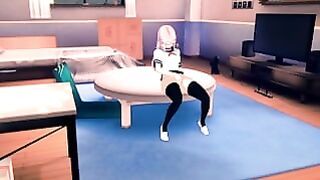 Sakura Masturbates and Cums on Table