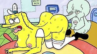 Handsome Squidward Destroys Spongebob’s Holes