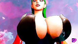 Growing giantess intimidates horny girl