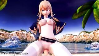 Genshin Impact – Jean Shore Cowgirl [uncensored Hentai 4k]