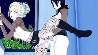 Futanari Mikasa and Annie Shinkeki No Kyojin Sex