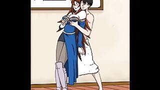 Mei Terumi – Busty redhead lets him play with her massive tits