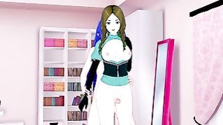 Tsubasa and Phara – Horny teens try various positions in FUTA Symphogear hentai porn