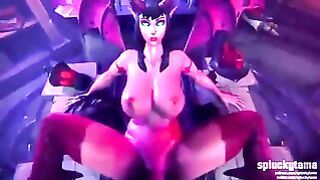 Quick fuck with busty succubus