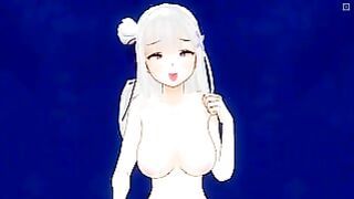 Re Zero Emilia Masturbating and Orgasm Koikatsu Animation