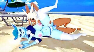 Glaceon and Lopunny – Futa Furry sex getting real in Pokemon hentai porn