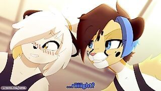 Teen FURRY visits virgin cock for hardcore fucking