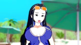 Nico Robin – Busty babe jumping on a dick in One Piece hentai porn