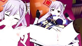Kequing – Moaning teen fucked in Virtual Reality in Genshin Impact hentai porn