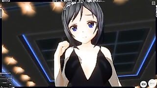 Cute teen rides a dick in POV hentai porn