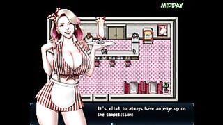 Sex game with busty beauties